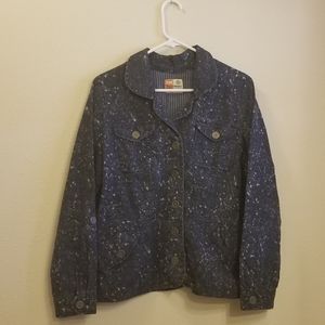 EUC Fitted Denim Jacket with Pockets Sz. Large